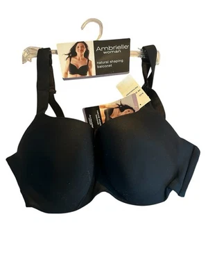 Sujetador negro Ambrielle para mujer con forma natural, talla 38D nuevo con etiquetas Foto 1 de 3