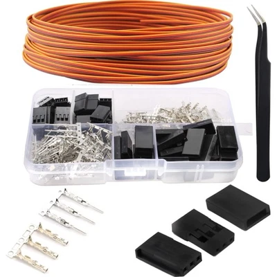 Servo Stecker Set 30 Stück 2,54mm JR Männlich Weiblich Dupont Kabel 5m Reparatur - Bild 1 von 2