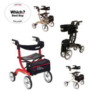 Drive Nitro 4 Wheel Rollator walker Walking Frame Lightweight - Sizes / Colours - Picture 1 of 28