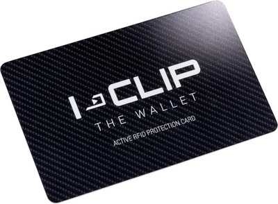 I-CLIP Aktive RFID Blocker Karte | Schützen Sie Ihre Daten sicher | NFC schwarz  - Bild 1 von 2