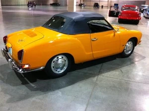 VW KARMANN GHIA CONVERTIBLE TOP COVER, HAARTZ PINPOINT VINYL, BLACK, 1969-1974  - Picture 1 of 3