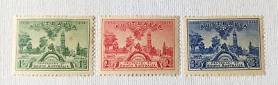 Australia 1936-1836 Centenario de Australia del Sur Scott #159-161 MNH Foto 1 de 2