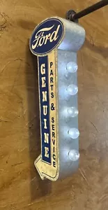 FORD GENUINE PARTS & SERVICE Vintage LED Double-Sided Marquee Sign NEW - Picture 1 of 5