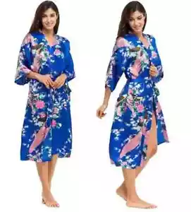 Bata kimono satinada azul talla XXL (12-14) "NUEVO" - Imagen 1 de 1