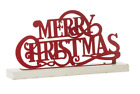 Red Enamel &quot;Merry Christmas&quot; Table Top Sign Ganz Midwest CBK