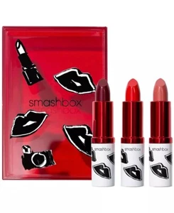 New in Box HOLIDAY 2020 Smashbox Be Legendary Lipstick Trio Set ~ 3 Full Size - Picture 1 of 4