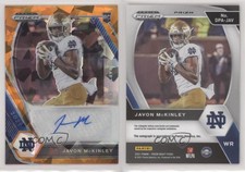 2021 Panini Prizm Draft Picks Orange Ice Javon McKinley #DPA-JAV Rookie Auto RC
