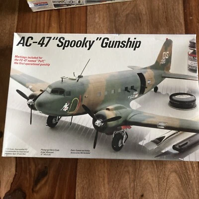 Testors Model Kit 652 1:72 Scale AC-47 "Spooky" Gunship New Open Box - Image 1 of 4