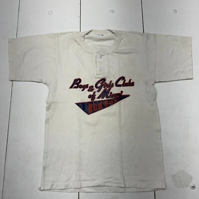 Vintage White Red Sox Boys & Girls Club Of Miami T-Shirt Adult Size M - Image 1 of 4