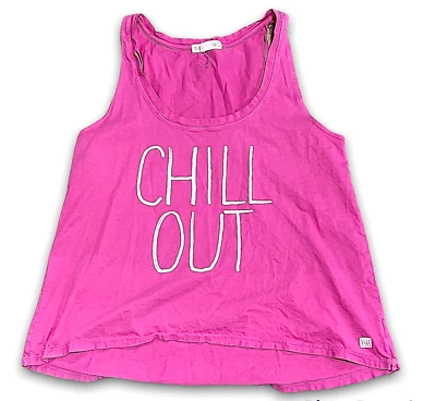 Billabong "Chill Out" Sleeveless Tank Top Women's Size Small S Pink 100% Cotton - Image 1 of 4