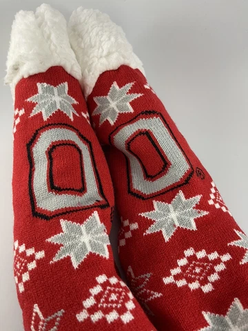 Ohio State Footy Slipper Non Skid Bottom Lined Women's 6-10 Men's 5-9 Gift Warm Cover