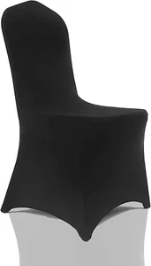 50 PCS Black Stretch Spandex Chair Slipcovers, Dining Room Chair Covers Stretch - Picture 1 of 8