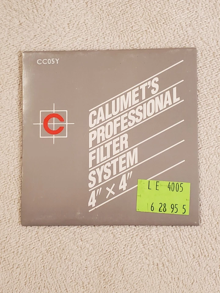 Calumet 4x4" CC05Y Yellow Color Compensating Filter New Old Stock, Large Format - Image 1 of 2