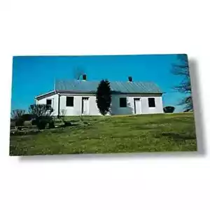 Tarjeta postal Friends Meeting House Quaker City Guernsey County Ohio tarjeta cromada C412 - Imagen 1 de 2