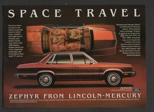 1981 Space Travel Zephyr Lincoln Mercury Ford Comfort Vintage Print Ad P81 - Picture 1 of 1