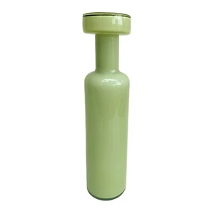 Vistosi Pastel Green Cased Glass Decanter Genie Bottle Murano Mid Century Modern - Picture 1 of 3