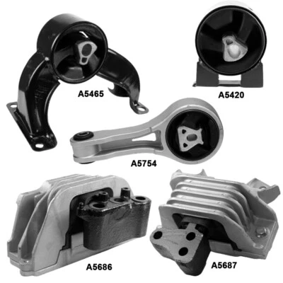 Soportes de motor y transmisión automática. Juego de 5 piezas de montaje para Chrysler 200 14-11 2,4 L 6 velocidades Foto 1 de 4