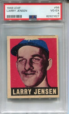 1948 Leaf #56 Larry Jensen PSA 4 VG-EX New York Giants - Image 1 of 2