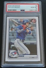 2020 Bowman #8 Cavan Biggio PSA 10 GEM MINT Toronto Blue Jays