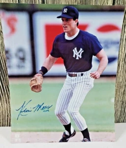 VINTAGE Kevin Maas 8x10 Photo Autographed Baseball Yankees 1980's At Bat - Picture 1 of 5