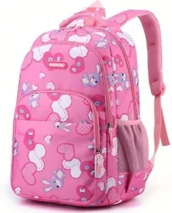 1pc Children's Cartoon Rabbit Printed Backpack Sweet Cute Large Capacity - Picture 1 of 7