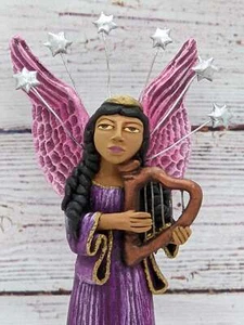 Christmas Decorations, Angel with Harp, Christmas Angel Home Decor - Picture 1 of 7