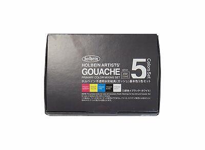 Holbein Artists Gouache Opaque Watercolor Basic 5 Colors Set 15ml Tube G741 • 46.41€