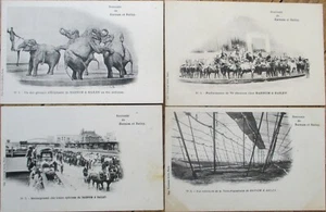 Barnum and Bailey Circus 1902 Postcard Set of Eight French, Elephant Horse Clown - Picture 1 of 2