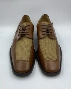 Mezlan Rico Brown Leather Nubuck Lace Up Derby Oxford Dress Shoes Men’s Size 11 - Picture 1 of 11