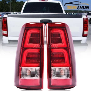 For Chevy Silverado/GMC Sierra 1999-2002 LED Tube Tail Lights Brake Lamps Pair - Picture 1 of 11