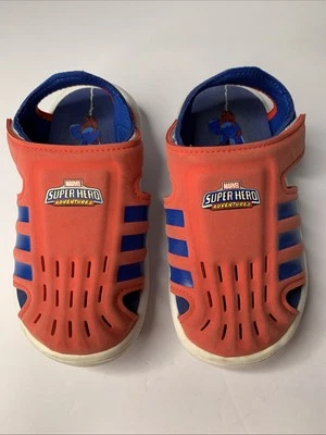 Adidas Water Sandal Kids Size 10K Boys Marvel Super Hero Spider Man - Image 1 of 4