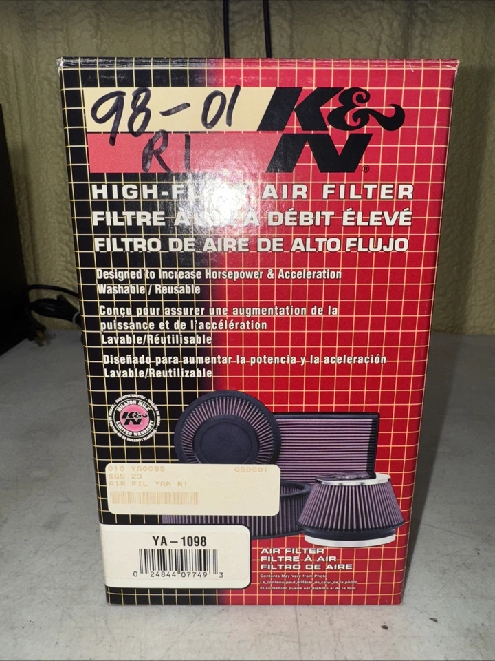 Filtro de aire Yamaha YZF R1 (98-01) K&N Foto 1 de 1