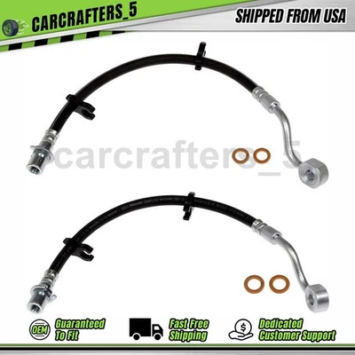 2 mangueiras hidráulicas de freio dianteiro externo para 2013-2017 Ram 3500 5,7L - Imagem 1 de 4