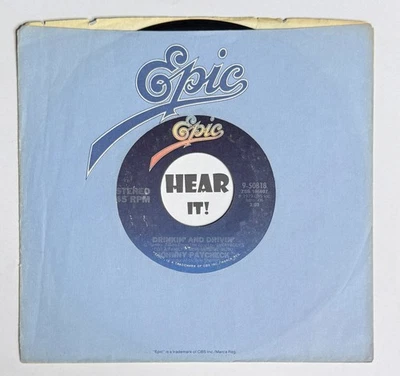 Hot Outlaw Country Bopper 45 JOHNNY PAYCHECK Drinkin & Drivin' EPIC hear Foto 1 de 3