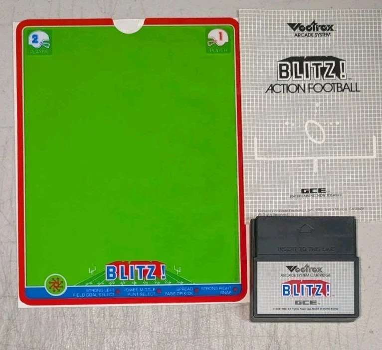 BLITZ! (Vectrex) Cartridge, Manual, Original Overlay - Image 1 of 1