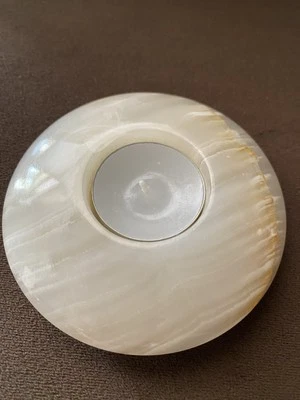 Luz de té de mármol de disco de ónix  Foto 1 de 4