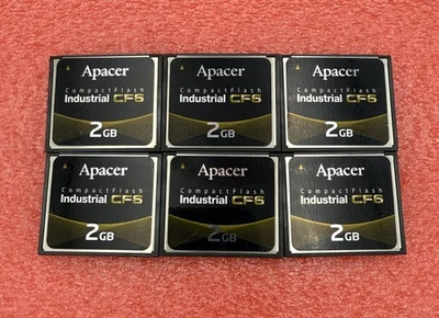 Apacer  2GB  Industrial Grade  CF6  AP-CF002GRANS-NRC 2GB CF card. 6 Pieces. - Image 1 of 2