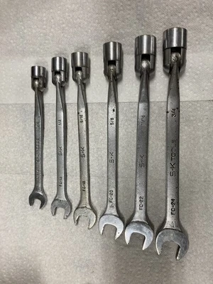 SK Tools 6 Pc Combo Wrench Set Flex Head 3/4” 11/16” 5/8” 9/16” 1/2” 7/16” Foto 1 de 3