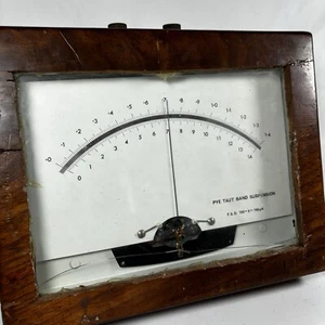 Pye Panel Analog Meter Taut Band Suspension In Wood Case - Picture 1 of 10