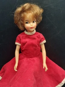 Tammy Ideal Toy Co Posin Pepper Vintage 1960's 10" Doll Marked DO-9, Red Dress - Afbeelding 1 van 10