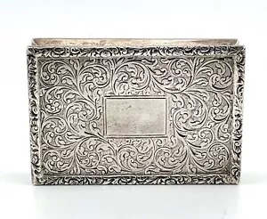 Schnupftabakdose aus Sterlingsilber mit Gravur. - Bild 1 von 6