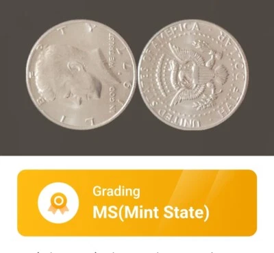 1977 D DOUBLED DIE OBVERSE 50C KENNEDY HALF DOLLAR #194831 - Image 1 of 4