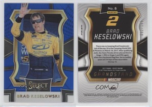 2017 Panini Select Grandstand Blue Prizm /199 Brad Keselowski #8