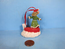 TAILS WITH HEART- Christmas Button Boarder Hanging Mouse Ornament-New In Box
