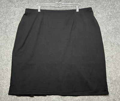 Falda J Jill Mujer 2X Negra Lápiz Elastizada Jersey Volantes Espalda Elegante Versátil Foto 1 de 4