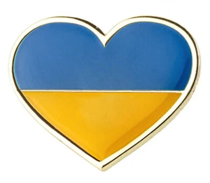 Ukraine Heart Enamel Pin Badge Lapel Brooch Jewellery Gift - Bild 1 von 1