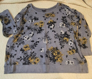 Torrid Floral Ls Sweatshirt Plus Size 5 5X inv2077