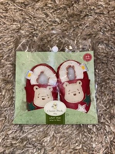 Disney Infant Red Classic Pooh Soft Sole Loafers Baby Shoes Slip-On 0-6M - Picture 1 of 5
