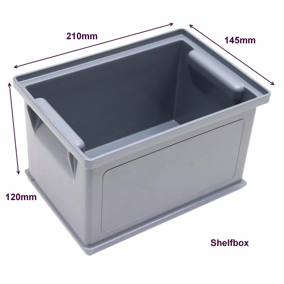 10 X Strong Stacking Small Parts Plastic Storage Containers Bins Bin Boxes