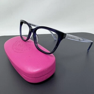 Gafas Juicy Couture JU202 azul cristal QM4 marcos 53 [] 17 135 bisagras flexibles Foto 1 de 4